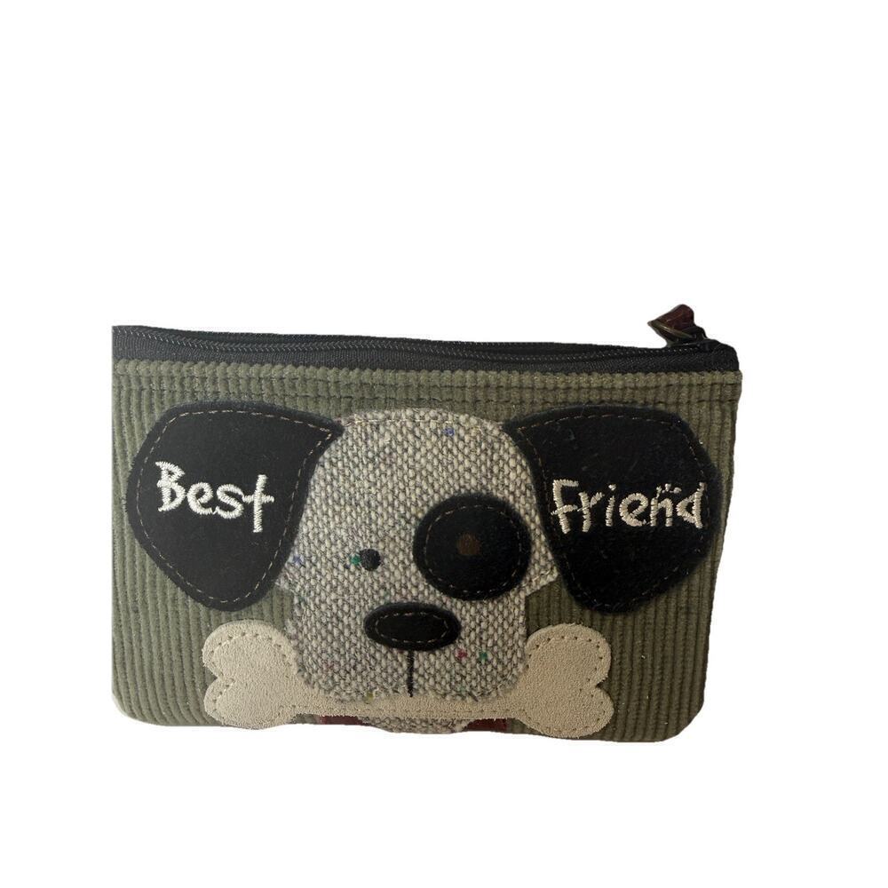 Rolfs Genuine Leather Women’s Coin Purse Dog Design Best Friends